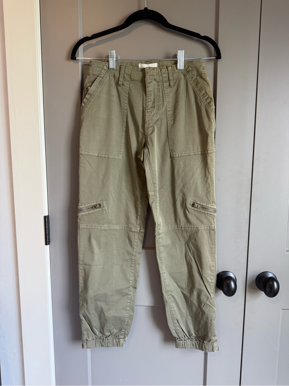 NWT Joie Aerial Zip Cargo Utility Pants Fatigue Olive Green 00